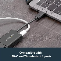 StarTech.com USB C to VGA Adapter with Power Delivery - 1080p USB Type-C to VGA Monitor Video Converter w/ Charging - 60W PD Pass-Through - Thunderbolt 3 Compatible - Black, USB Type-C, VGA (D-Sub) output, 2048 x 1280 pixels