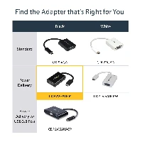 StarTech.com USB C to VGA Adapter with Power Delivery - 1080p USB Type-C to VGA Monitor Video Converter w/ Charging - 60W PD Pass-Through - Thunderbolt 3 Compatible - Black, USB Type-C, VGA (D-Sub) output, 2048 x 1280 pixels