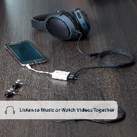 StarTech.com White Slim Mini Jack Headphone Splitter Cable Adapter - 3.5mm Male to 2x 3.5mm Female, White, 3.5mm, 2 x 3.5mm, Male, Female, 0.152 m