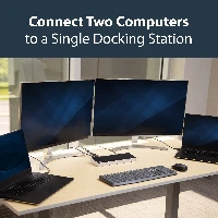 StarTech.com Dual-Monitor KVM USB 3.0 Docking Station for Two Laptops, Wired, USB 3.2 Gen 1 (3.1 Gen 1) Type-B, 3.5 mm, USB Type-A, USB Type-B, 10,100,1000 Mbit/s, IEEE 802.3, IEEE 802.3ab, IEEE 802.3u
