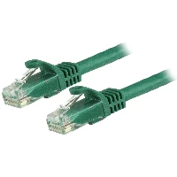 StarTech.com 15m CAT6 Ethernet Cable - Green CAT 6 Gigabit Ethernet Wire -650MHz 100W PoE RJ45 UTP Network/Patch Cord Snagless w/Strain Relief Fluke Tested/Wiring is UL Certified/TIA, 15 m, Cat6, U/UTP (UTP), RJ-45, RJ-45