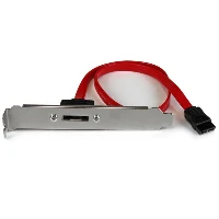 StarTech.com 18in 1 Port SATA to eSATA Plate Adapter, 0.457 m, SATA 7-pin, eSATA, Black, Red, Silver, 35 g, 1 pc(s)