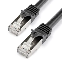 StarTech.com Cat6 Patch Cable - Shielded (SFTP) - 1 m, Black, 1 m, Cat6, SF/UTP (S-FTP), RJ-45, RJ-45
