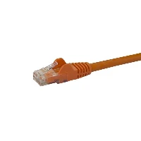 StarTech.com 2m CAT6 Ethernet Cable - Orange CAT 6 Gigabit Ethernet Wire -650MHz 100W PoE RJ45 UTP Network/Patch Cord Snagless w/Strain Relief Fluke Tested/Wiring is UL Certified/TIA, 2 m, Cat6, U/UTP (UTP), RJ-45, RJ-45