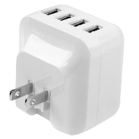 StarTech.com 4-Port USB Wall Charger - International Travel - 34W/6.8A - White, Indoor, AC, 5 V, 6.8 A, White