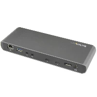 StarTech.com Thunderbolt 3 Dual-4K Docking Station for Laptops - Mac and Windows - Thunderbolt 3 Dock for MacBook Pro, Wired, Thunderbolt 3, 3.5 mm, 10,100,1000 Mbit/s, IEEE 802.3, IEEE 802.3ab, IEEE 802.3u, Black, Grey