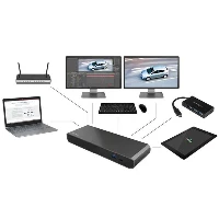 StarTech.com Thunderbolt 3 Dual-4K Docking Station for Laptops - Mac and Windows - Thunderbolt 3 Dock for MacBook Pro, Wired, Thunderbolt 3, 3.5 mm, 10,100,1000 Mbit/s, IEEE 802.3, IEEE 802.3ab, IEEE 802.3u, Black, Grey