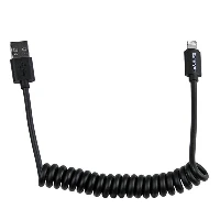 StarTech.com 0.6 m (2 ft.) Coiled Lightning to USB Cable - Lightning Charger Cable for iPhone / iPad / iPod - Apple MFi Certified - Lightning to USB Cable - Black, 0.6 m, Lightning, USB A, Male, Male, Black