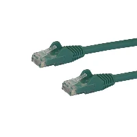 StarTech.com 1m CAT6 Ethernet Cable - Green CAT 6 Gigabit Ethernet Wire -650MHz 100W PoE RJ45 UTP Network/Patch Cord Snagless w/Strain Relief Fluke Tested/Wiring is UL Certified/TIA, 1 m, Cat6, U/UTP (UTP), RJ-45, RJ-45