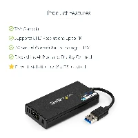 StarTech.com USB 3.0 to HDMI Adapter - 4K 30Hz Ultra HD - DisplayLink Certified - USB Type-A to HDMI Display Adapter Converter for Monitor - External Video & Graphics Card - Mac & Windows, 3.2 Gen 1 (3.1 Gen 1), USB Type-A, HDMI output, 3840 x 2160 pixels