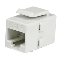 StarTech.com White Cat 6 RJ45 Keystone Jack Network Coupler - F/F, Flat, White, RJ-45, RJ-45, Female, Female