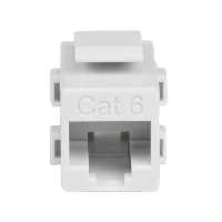 StarTech.com White Cat 6 RJ45 Keystone Jack Network Coupler - F/F, Flat, White, RJ-45, RJ-45, Female, Female