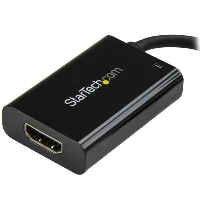 StarTech.com USB C to HDMI 2.0 Adapter with Power Delivery - 4K 60Hz USB Type-C to HDMI Display Video Converter - 60W PD Pass-Through Charging Port - Thunderbolt 3 Compatible - Black, USB Type-C, HDMI output, 3840 x 2160 pixels