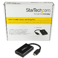 StarTech.com USB C to HDMI 2.0 Adapter with Power Delivery - 4K 60Hz USB Type-C to HDMI Display Video Converter - 60W PD Pass-Through Charging Port - Thunderbolt 3 Compatible - Black, USB Type-C, HDMI output, 3840 x 2160 pixels