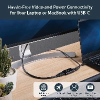 StarTech.com USB C to HDMI 2.0 Adapter with Power Delivery - 4K 60Hz USB Type-C to HDMI Display Video Converter - 60W PD Pass-Through Charging Port - Thunderbolt 3 Compatible - Black, USB Type-C, HDMI output, 3840 x 2160 pixels