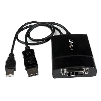 StarTech.com DisplayPort to DVI Dual Link Active Adapter - DisplayPort to DVI-D Adapter Video Converter 2560x1600 60Hz - DP 1.2 to DVI Monitor - USB Powered - Latching DP Connector, 0.37 m, DisplayPort, DVI-D, Male, Female, Straight