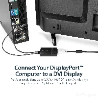 StarTech.com DisplayPort to DVI Dual Link Active Adapter - DisplayPort to DVI-D Adapter Video Converter 2560x1600 60Hz - DP 1.2 to DVI Monitor - USB Powered - Latching DP Connector, 0.37 m, DisplayPort, DVI-D, Male, Female, Straight