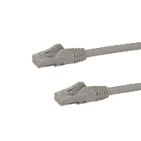 StarTech.com 15m CAT6 Ethernet Cable - Grey CAT 6 Gigabit Ethernet Wire -650MHz 100W PoE RJ45 UTP Network/Patch Cord Snagless w/Strain Relief Fluke Tested/Wiring is UL Certified/TIA, 15 m, Cat6, U/UTP (UTP), RJ-45, RJ-45