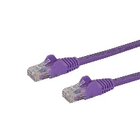 StarTech.com 1m CAT6 Ethernet Cable - Purple CAT 6 Gigabit Ethernet Wire -650MHz 100W PoE RJ45 UTP Network/Patch Cord Snagless w/Strain Relief Fluke Tested/Wiring is UL Certified/TIA, 1 m, Cat6, U/UTP (UTP), RJ-45, RJ-45