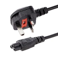 StarTech.com 6ft (2m) UK Laptop Power Cable, BS 1363 to C5 (Clover Leaf), 2.5A 250V, 18AWG, UK Laptop Replacement Cord, Printer Power Cable, Laptop Charger Cord, Laptop Power Brick Cord, 2 m, BS 1363, C5 coupler, 250 V, 2.5 A