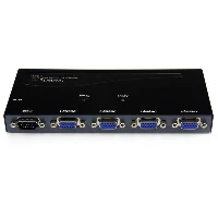 StarTech.com 4 Port High Resolution 350 MHz Video Splitter, VGA, 4x VGA, 2048 x 1536 pixels, Black, 350 MHz, 65 m