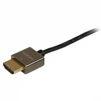 StarTech.com 1m Slim HDMI Cable w/ Low Profile Metal Connectors - 4K High Speed HDMI Cable w/ Ethernet - 4K 30Hz UHD HDMI Cord - 10.2 Gbps - HDMI 1.4 Video / Display Cable 36AWG - HDCP 1.4, 1 m, HDMI Type A (Standard), HDMI Type A (Standard), 3D, 10.2 Gbit/s, Black