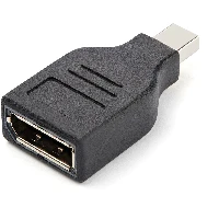 StarTech.com Compact Mini DisplayPort to DisplayPort Adapter - 4K x 2K Video - UHD Mini DP to DP Converter - mDP to DP 1.2 Adapter - mDP PC/Computer to DisplayPort Monitor/Display - M/F, Mini DisplayPort, DisplayPort, Black