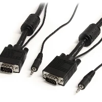 StarTech.com 2m Coax High Resolution Monitor VGA Cable with Audio HD15 M/M, 2 m, VGA (D-Sub) + 3.5mm, VGA (D-Sub) + 3.5mm, Male, Male, Nickel