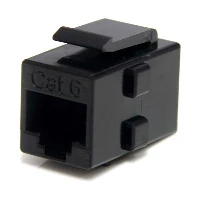 StarTech.com Cat 6 RJ45 Keystone Jack Network Coupler - F/F, Black, RJ-45, RJ-45, 90 mm, 125 mm, 2 mm