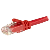 StarTech.com 3m CAT6 Ethernet Cable - Red CAT 6 Gigabit Ethernet Wire -650MHz 100W PoE RJ45 UTP Network/Patch Cord Snagless w/Strain Relief Fluke Tested/Wiring is UL Certified/TIA, 3 m, Cat6, U/UTP (UTP), RJ-45, RJ-45