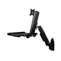 StarTech.com Wall Mount Workstation - Articulating Full Motion Standing Desk with Ergonomic Height Adjustable Monitor & Keyboard Tray Arm 