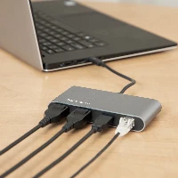 StarTech.com Dual 4K Monitor Mini Thunderbolt 3 Dock with DisplayPort - Mac & Windows Docking Station - Discontinued, Limited Stock, & Replaced by TB3DKM2DPL (TB3DKM2DP), Wired, Thunderbolt 3, 10,100,1000 Mbit/s, IEEE 802.3, IEEE 802.3ab, IEEE 802.3u, Black, 40 Gbit/s