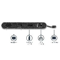 StarTech.com Dual 4K Monitor Mini Thunderbolt 3 Dock with DisplayPort - Mac & Windows Docking Station - Discontinued, Limited Stock, & Replaced by TB3DKM2DPL (TB3DKM2DP), Wired, Thunderbolt 3, 10,100,1000 Mbit/s, IEEE 802.3, IEEE 802.3ab, IEEE 802.3u, Black, 40 Gbit/s