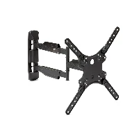 StarTech.com Full Motion TV Wall Mount - 32-55 inch (77lb/35kg) VESA Displays - Low Profile Universal Flat Screen TV Wall Mount - Heavy Duty Adjustable Tilt/Swivel Articulating Arm Bracket, 100 x 100 mm, 400 x 400 mm, -12 - 2, -90 - 90, Steel, Black