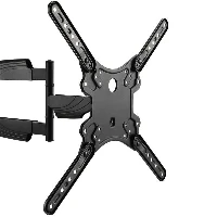 StarTech.com Full Motion TV Wall Mount - 32-55 inch (77lb/35kg) VESA Displays - Low Profile Universal Flat Screen TV Wall Mount - Heavy Duty Adjustable Tilt/Swivel Articulating Arm Bracket, 100 x 100 mm, 400 x 400 mm, -12 - 2, -90 - 90, Steel, Black