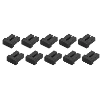 StarTech.com LC SFP Dust Covers - 10 Pack, LC, Rubber, Black, Network switch, 18 mm, 15 mm