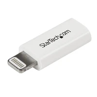 StarTech.com Micro USB to Lightning Adapter - Compact Micro USB to Lightning Connector for iPhone / iPad / iPod - Apple MFi Certified - White, Lightning, USB Micro-B, White