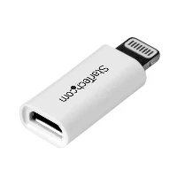 StarTech.com Micro USB to Lightning Adapter - Compact Micro USB to Lightning Connector for iPhone / iPad / iPod - Apple MFi Certified - White, Lightning, USB Micro-B, White