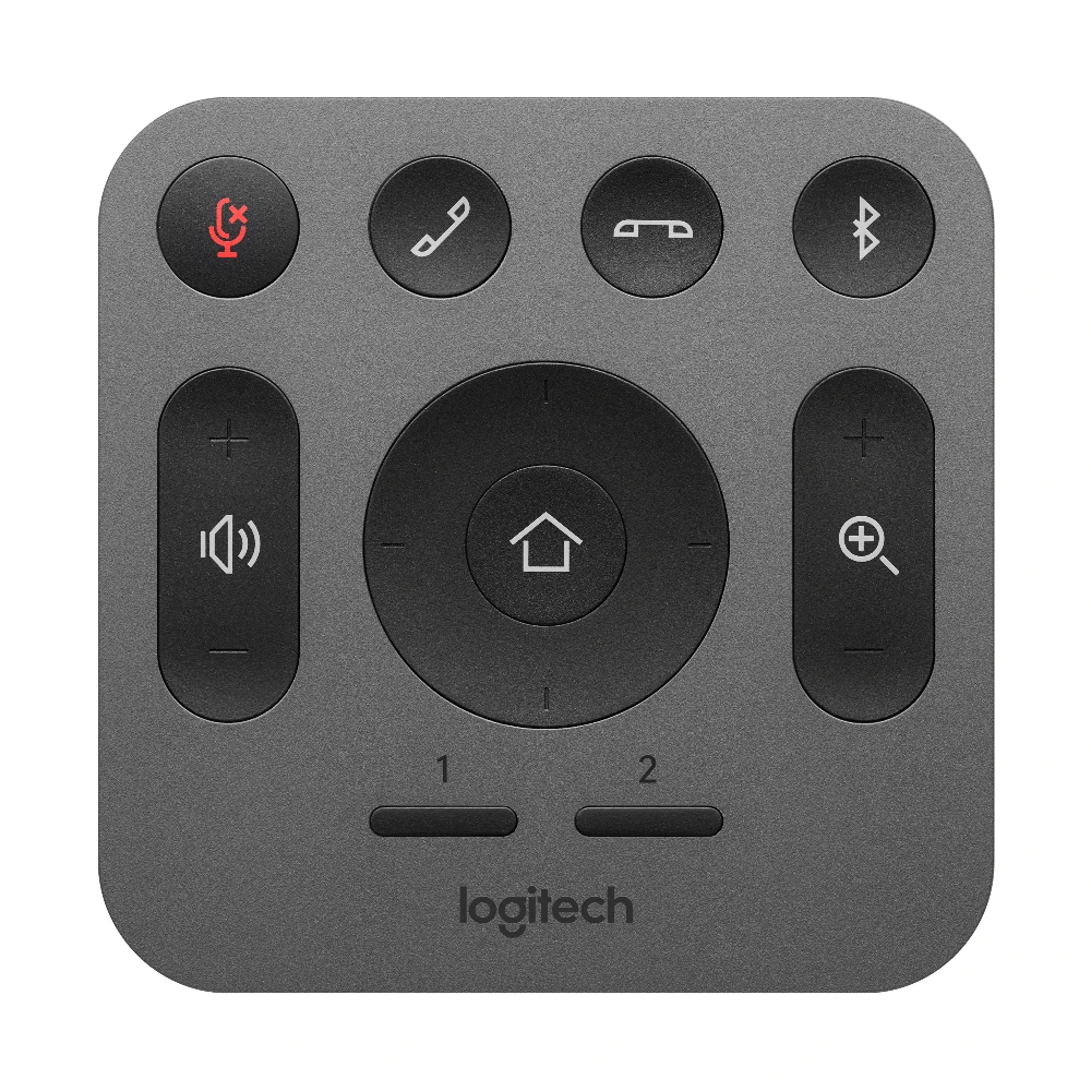 Logitech MeetUp, Webcam, RF Wireless, Press buttons, Grey