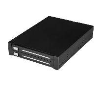 StarTech.com Dual-Bay 2.5 SATA SSD / HDD Rack for 3.5 Bay - Trayless - RAID, 8.89 cm (3.5