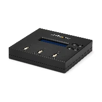 StarTech.com Standalone 1 to 2 USB Thumb Drive Duplicator and Eraser, Multiple USB Flash Drive Copier, System and File and Whole-Drive Copy at 1.5 GB/min, Single and 3-Pass Erase, LCD Display, 110 - 240 V, 5 V, 2 A, Type H, 5 - 95%, 5 - 45 C