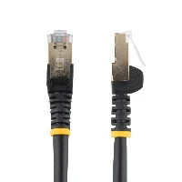 StarTech.com 1m CAT6a Ethernet Cable - 10 Gigabit Shielded Snagless RJ45 100W PoE Patch Cord - 10GbE STP Network Cable w/Strain Relief - Black Fluke Tested/Wiring is UL Certified/TIA, 1 m, Cat6a, U/FTP (STP), RJ-45, RJ-45