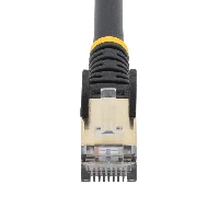 StarTech.com 1m CAT6a Ethernet Cable - 10 Gigabit Shielded Snagless RJ45 100W PoE Patch Cord - 10GbE STP Network Cable w/Strain Relief - Black Fluke Tested/Wiring is UL Certified/TIA, 1 m, Cat6a, U/FTP (STP), RJ-45, RJ-45