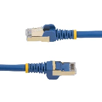 StarTech.com 2m CAT6a Ethernet Cable - 10 Gigabit Shielded Snagless RJ45 100W PoE Patch Cord - 10GbE STP Network Cable w/Strain Relief - Blue Fluke Tested/Wiring is UL Certified/TIA, 2 m, Cat6a, U/FTP (STP), RJ-45, RJ-45