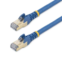 StarTech.com 3m CAT6a Ethernet Cable - 10 Gigabit Shielded Snagless RJ45 100W PoE Patch Cord - 10GbE STP Network Cable w/Strain Relief - Blue Fluke Tested/Wiring is UL Certified/TIA, 3 m, Cat6a, U/FTP (STP), RJ-45, RJ-45