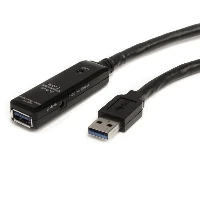 StarTech.com 3m USB 3.0 Active Extension Cable - M/F, 3 m, USB A, USB A, USB 3.2 Gen 1 (3.1 Gen 1), Black