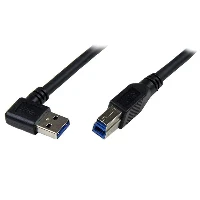 StarTech.com 1m Black SuperSpeed USB 3.0 Cable - Right Angle A to B - M/M, 1 m, USB A, Micro-USB B, USB 3.2 Gen 1 (3.1 Gen 1), Male/Male, Black