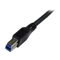 StarTech.com 1m Black SuperSpeed USB 3.0 Cable - Right Angle A to B - M/M, 1 m, USB A, Micro-USB B, USB 3.2 Gen 1 (3.1 Gen 1), Male/Male, Black