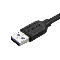 StarTech.com Slim Micro USB 3.0 Cable - M/M - Left-Angle Micro-USB - 1m (3ft), 1 m, USB A, Micro-USB B, USB 3.2 Gen 1 (3.1 Gen 1), 5000 Mbit/s, Black