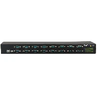StarTech.com 16-Port USB-to-Serial Adapter Hub, USB 2.0 Type-B, Serial, 480 Mbit/s, Black, Steel, 36 W